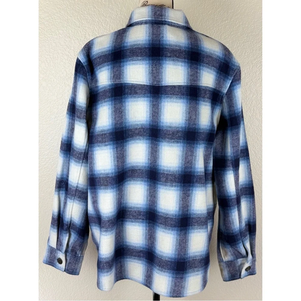 Rails Tripp Plaid Flannel Shirt Jacket Azure Shaphire Blue, size XXL - Picture 7 of 14